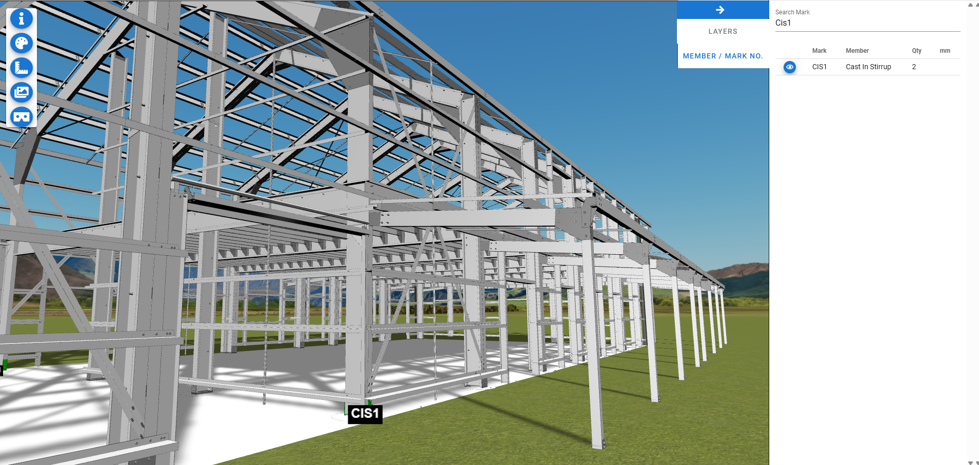 Freemantle 3D - search by mark CIS1 showing cast in stirrups